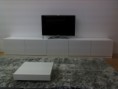Móvel de TV lacado a branco, 2500x450x550